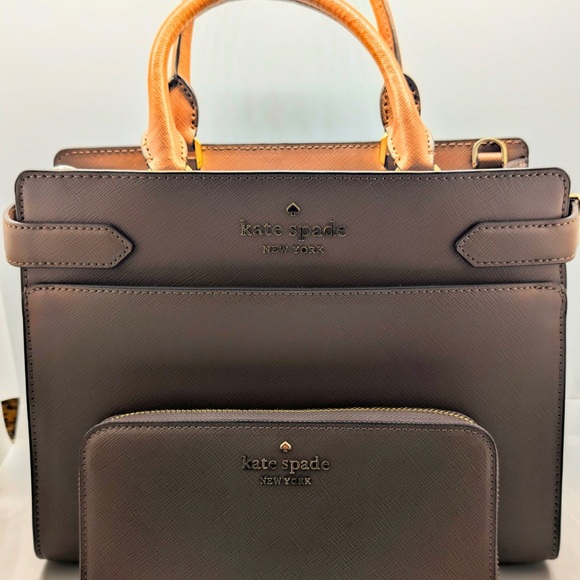 Kate Spade Chocolate and Caramel Handbag Duo - Picture 1 of 3